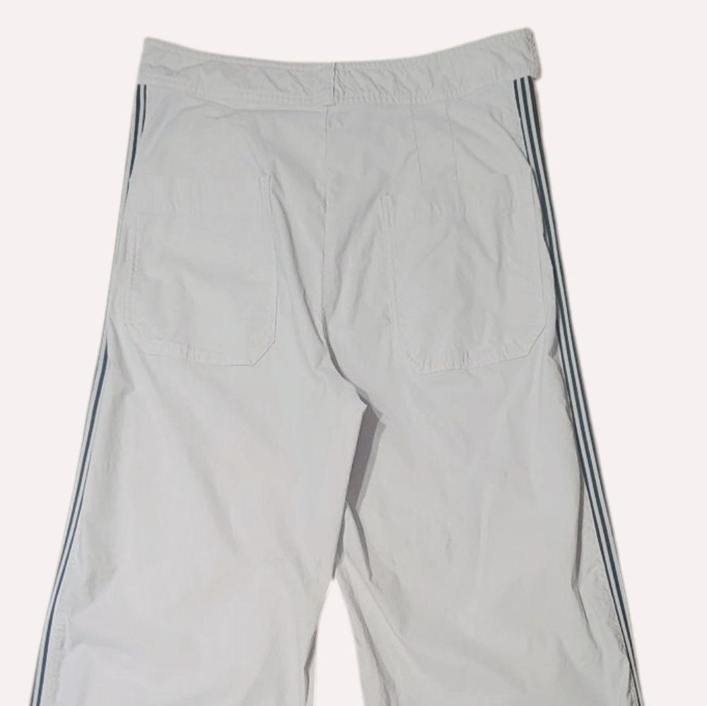 Anthropologie Maeve Ettie High Waisted Crop Wide Bold Stripe Pants W30 Stone - Picture 6 of 13